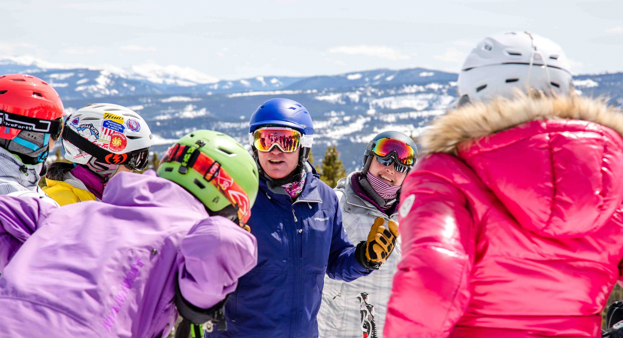 Mermer Blakeslee leads a womens clinic of ski instructors