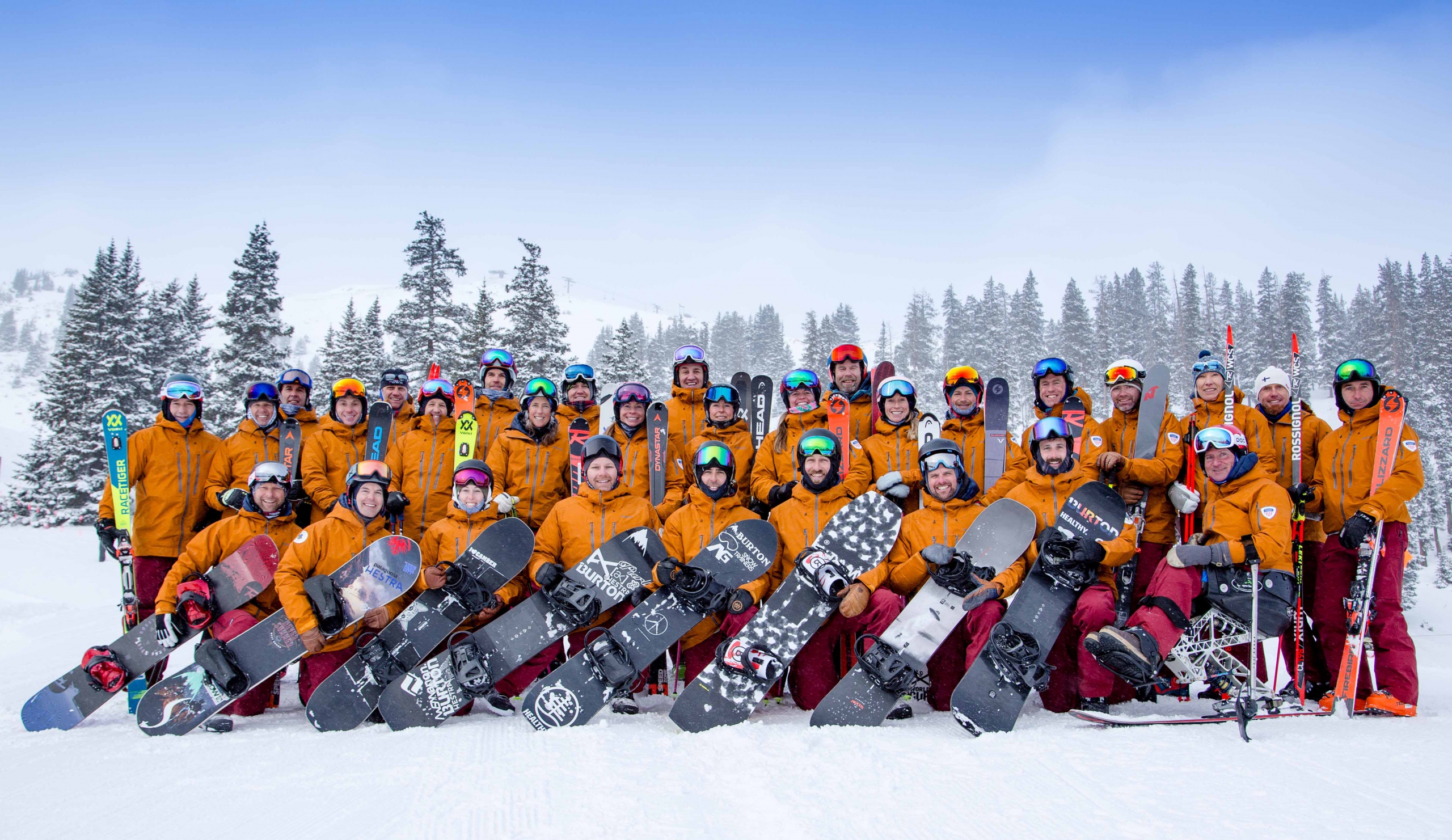 The PSIA-AASI National Team Photo at A-Basin in Fall 2019